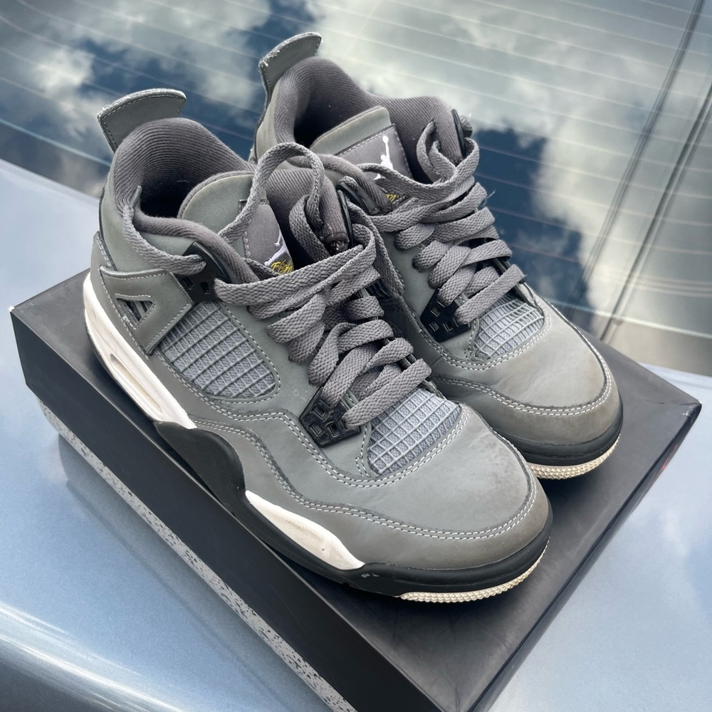 Cool Grey Jordan 4s Kids Size 6